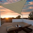 thumbnail image 2 of Yescom 22Ft Triangle Sun Shade Sail 97% UV Block Commercial Carpark Pool Camping Playground Outdoor Coffee+White, 2 of 11