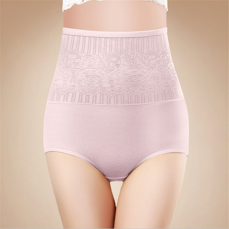CAICJ98 Plus Size Lingerie Womens High Waist Shapewear Panties Lifter Body  Shaper Panty Ladies Slim Waist Trainer Pants,Pink 