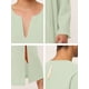 thumbnail image 5 of INSPIRAR CHIC Pijamas para hombres de algodón, ropa de dormir, vestido largo con escote en V y abertura lateral, con bolsillo, color verde, 5 of 5