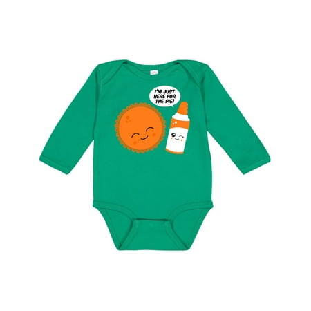 

Inktastic Here For The Pie Gift Baby Boy or Baby Girl Long Sleeve Bodysuit