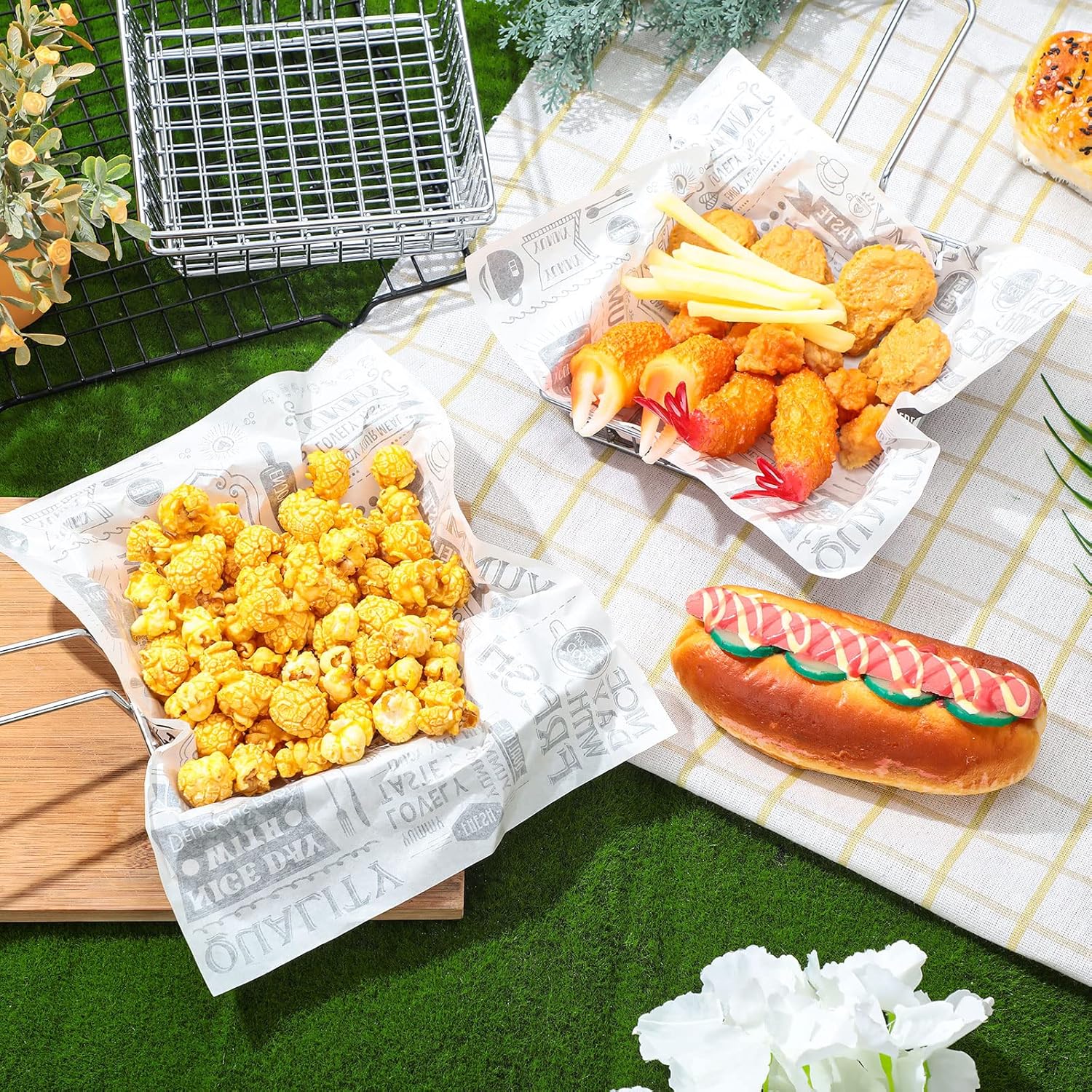MECCANIXITY Mini Square Fry Basket Reusable Holder Fry Chip Basket 3
