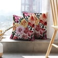 thumbnail image 6 of LALILO Throw Pillow Covers Floral With Roses Watercolor Accent Art Cushion Cover 18" x 18", 2 Pack, 6 of 6