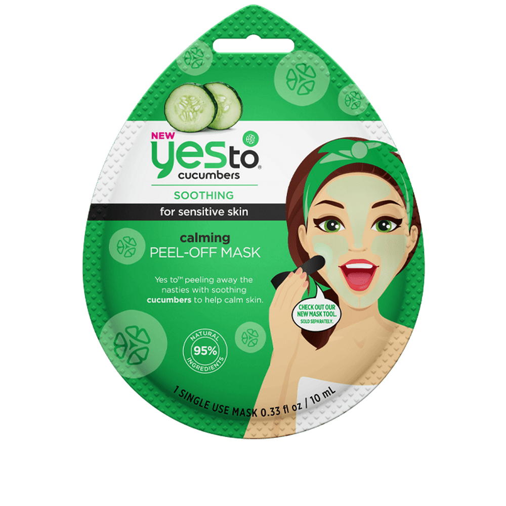 Yes To Cucumbers Calming Peel Off Mask for Sensitive Skin, Single Use