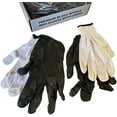 50 Ct Black Disposable Nitrile BBQ Gloves with 2 Cotton Liners for