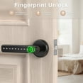 thumbnail image 4 of IRONZON Fingerprint Door Lock F190 Black Keyless Entry with Handle, 4 of 7