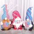 thumbnail image 1 of Gwong Juguete Muñeca de peluche Patrón de estrella de cinco puntas Decorativo Exquisito Gnomes sin rostro Muñeca de ancianos para el Día de la Independencia Americana Gwong 30011042, 1 of 6