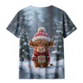 thumbnail image 5 of Axdhxbd Womens Christmas Shirt Cute Highland Cow Graphic Tees Xmas Short Sleeve Crew Neck Tshirts Plus Size Holiday Tops S-5XL, 5 of 7