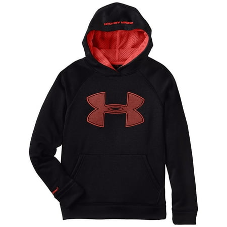 Under Armour Boy's Storm Armour Fleece Big Logo Hoodie (Best Fake Supreme Box Logo Hoodie)