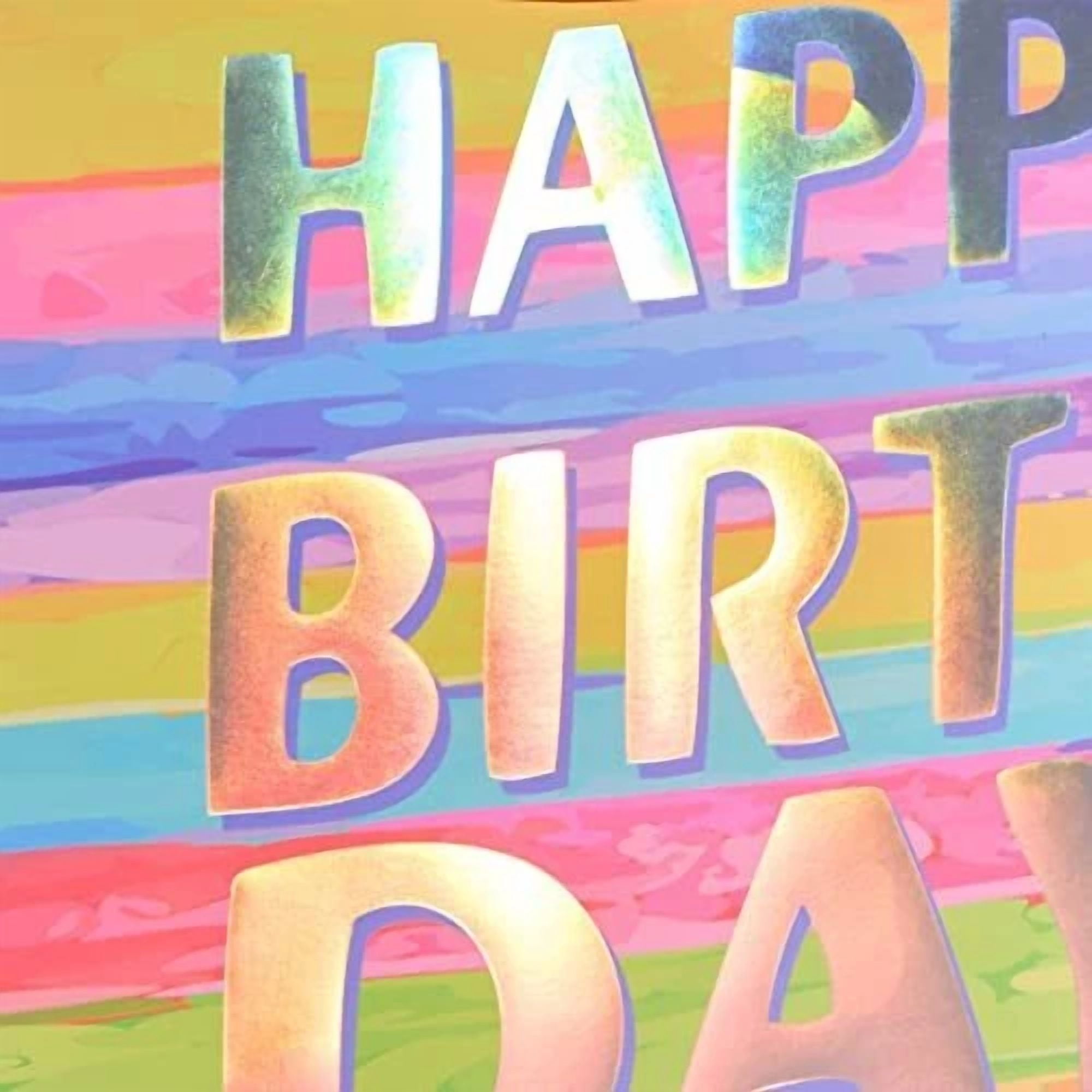 BUTTERFLY- 13" Large Gift Bag With Card And Tissue Paper () Colorful Happy Birthday