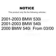 thumbnail image 2 of Transit Auto Front Disc Brake Rotors and Semi-Metallic Pads Kit for Car BMW 530i 540i K8F-100373, 2 of 11