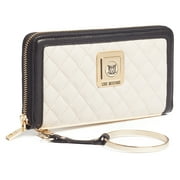 Moschino JC5504 010A Ivory/Black Zip Around Wallet
