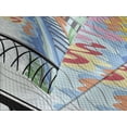thumbnail image 4 of Ambesonne Venice Quilted Bedspread Set 3 Pcs, Colorful Sketch Bridge, King Size, Multicolor, 4 of 5