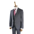 thumbnail image 5 of Men's Suit, Elegance Navy 65% Polyester 33% Viscose Slim Fit Suit with Vest, 5 of 5