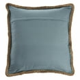 thumbnail image 5 of HomeRoots  20" X 20" Turquoise Blue And Tan 100% Cotton Zippered Pillow, 5 of 5