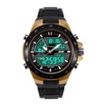 thumbnail image 4 of Reloj De Luz Trasera Para Hombre, Reloj De Pulsera Analógico Y Digital Con Luz Trasera, Reloj Deportivo Redondo De Doble Hora, Dorado Y Negro, 4 of 8
