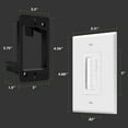 thumbnail image 5 of TOPGREENER Bristled Brush Wall Plate with Mounting Brackets, Pass-Through Wall Plate for Low Voltage Cables, Mid-Size 1-Gang 4.88" x 3.11", Polycarbonate Thermoplastic, TG8891MB-2PCS, White, 2 pack, 5 of 5