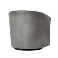 thumbnail image 3 of Comfort Pointe Elizabeth Ash Gray Microfiber Swivel Accent Chair, 3 of 3
