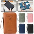 thumbnail image 2 of Multi-Functional RFIDs Passport Wallet Zip-Up Protective Case for Travel Documents Finances International Travel Essential, 2 of 5