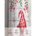 thumbnail image 6 of Red Gnomes Sheer Curtains 96 Inch Length 2 Panels Set Window Treatments, Valentine Roses Love Leaves Wood Rustic Rod Pocket Semi Curtains for Living Room/Bedroom/Kitchen Décor, 104"W x 96"L, 6 of 7