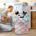 thumbnail image 5 of Yayeee Freestanding Laundry Hamper with Handle Collapsible Large Storage Basket for Clothes, Art Pattern, 5 of 7