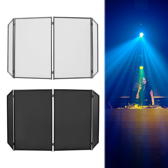 ChicHomey DJ Folding Screen with 4 Panels, Portable Event Facade Booth for Clean Displays and Projector Use, Easy to Set Up with Carrying Bag