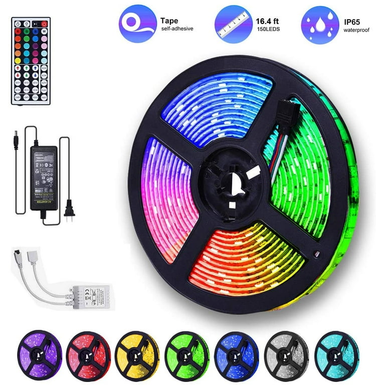 LED Strip Lights 6.5 ft for 40-60 TV 16 Color USB Backlight Kit with  Remote NEW