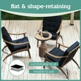 thumbnail image 5 of Outdoor Chair Cushions Set of 2, 42x21x4 Inch Patio Cushion for Dining/Rocking Chairs, High Back Soft Seat Pad with Ties Navy, 5 of 9