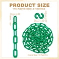thumbnail image 2 of Uxcell 10 Feet Plastic Chain Link Safety Barrier Chain 1x2" Buckle Dark Green, 2 of 6