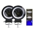 thumbnail image 2 of Par Faro Led Redondo Ojos Ángel Exploradoras Para Moto Auto, 2 of 8