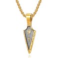 thumbnail image 1 of Joyería Horus Eye Anka punta de lanza collar de acero inoxidable colgante de acero de titanio y fibra de carbono, 1 of 6