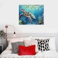 thumbnail image 4 of Awypu Sea Turtle Wall Art Turtle Pictures Wall Decor Inspirational Quotes Canvas Painting Print Ocean Artwork Modern Home Decor Framed for Living room Bedroom Bathroom, 4 of 4