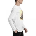 thumbnail image 3 of ALLNOB Men's Long Sleeve Round Neck T-Shirt with Floral Print White, 3 of 6