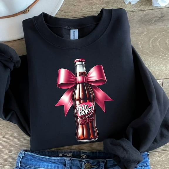 Vintage Dr Pepper Coquette Dr Pepper Sweatshirt, Pink Bow Dr Pepper Shirt, Perfect Soda Lover Gift Idea, Diet Dr.Pepper Gifts