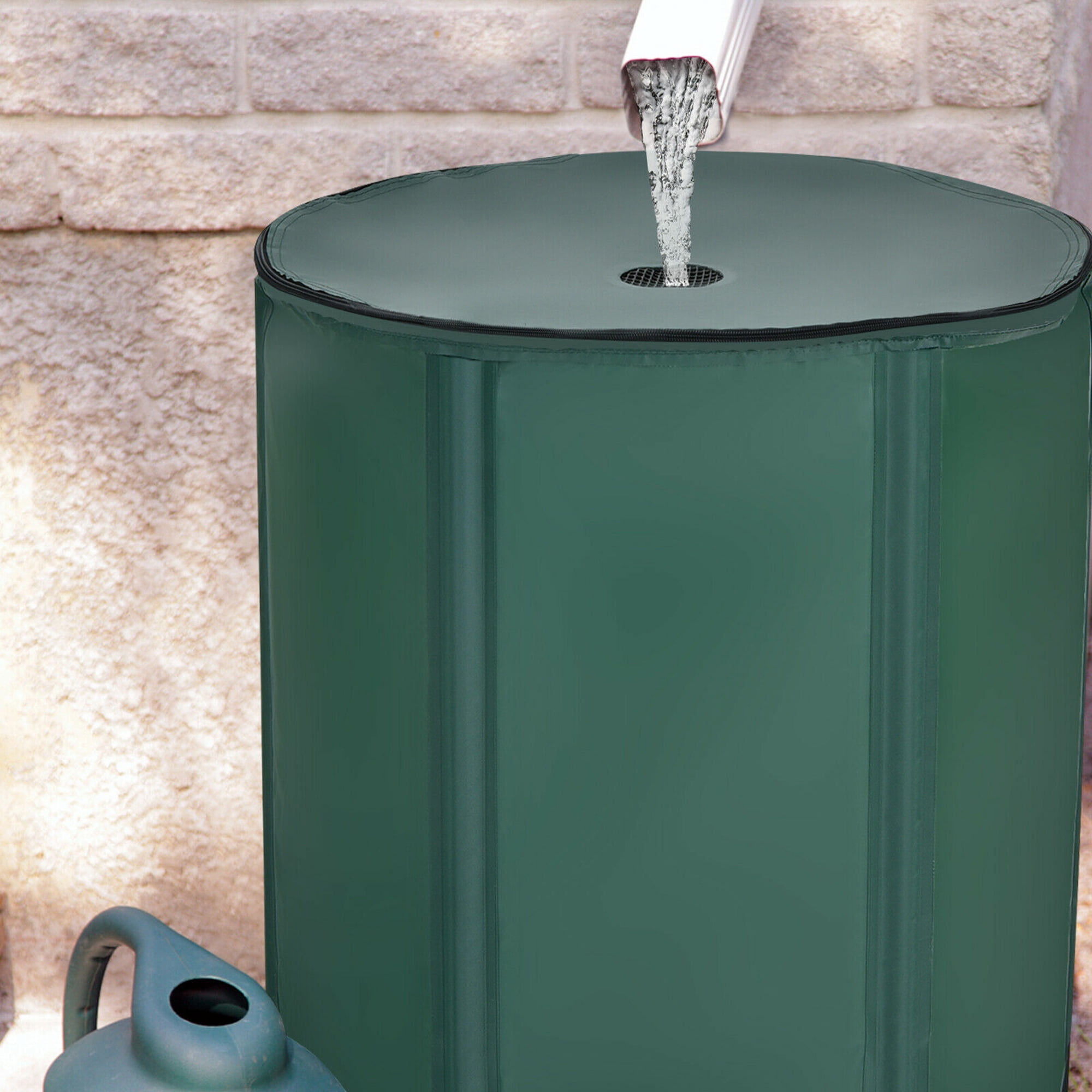 Gymax 60 Gallon Portable Rain Barrel Water Collector Collapsible Tank Spigot Filter