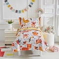 thumbnail image 3 of Juego de Ropa de Cama para Niños Pequeños UOZZI BEDDING Animales de la Jungla 4 Piezas Naranja, 3 of 9