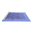 thumbnail image 2 of Ahgly Company Machine Washable Indoor Square Oriental Blue Industrial Area Rugs, 3' Square, 2 of 4