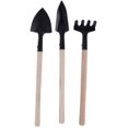thumbnail image 3 of Chainplus 3Pcs Mini Wood Handle Flower Planting Shovel Rake Spade Gardening Hand Tools Three-Piece Household Shovel Handle Multitool, 3 of 3
