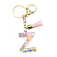 thumbnail image 4 of CSChome Initial Keychain with Pink Tassels Colorful Acrylic Initial Keychain with Pink Tassels Decor Letter Cup Pendant Keyring Water Bottle Decoration Birthday Gift, 4 of 5