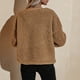 thumbnail image 5 of Top de chaqueta de felpa con botones a la moda de manga larga y cuello en V grande para mujer Pompotops gfhjh5542, 5 of 7