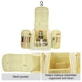 thumbnail image 3 of Unique Bargains Floral Makeup Bag Zipper Flower Cosmetic Pouch Beige, 3 of 7