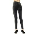 thumbnail image 2 of Solid Brushed Velour Velvet Leggings Black M, 2 of 2