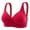 Red, variant on Bigersell Women's Plus Size Wire-Free Bra - Ladies Push up Padded Bras No Underwire Comfort Wide Strap Full-Coverage Bra Wireless Bras for Large Breasted Women Everyday Bras Underwear Pink XL