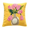 thumbnail image 2 of Zynviq 18x18inch Pillow Covers Multicolor Couch Pillow Covers Decorative Flower Square with Zipper Polyester, 2 of 6