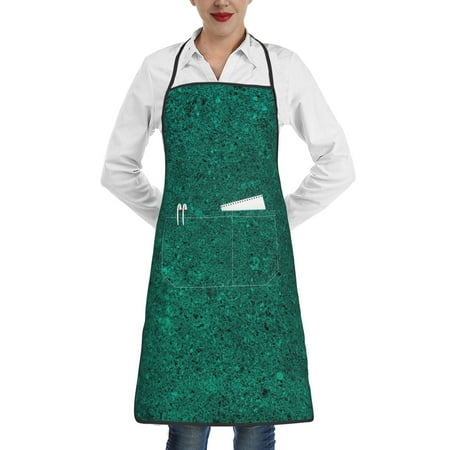 

Pofeuu Teal Marble Print Aprons with Pockets Cute Aprons for Kitchen Cooking Server Barber Chef Apron