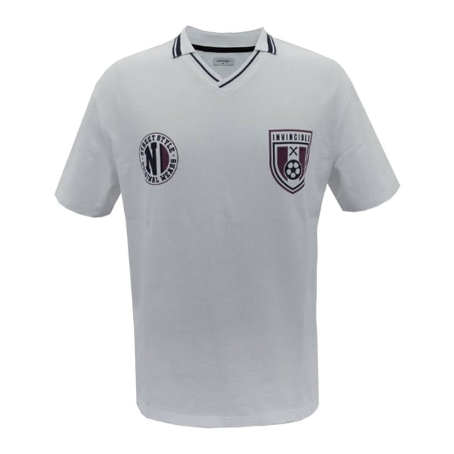 Playera Polo George Para Hombre Oversize Soccer Blanco Talla CH