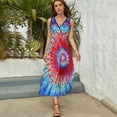 thumbnail image 5 of Colorful Swirls Tie-dye Art Sleeveless Dress Women's Summer Suit Dresses for Women 2025 Luxury Party Dress, 5 of 7