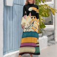 thumbnail image 4 of Cute Cat Sleeping On Books Women's Long Dress Long Sleeves Dress Vintage Dresses Party Maxi Dress High Waist Dress, 4 of 4