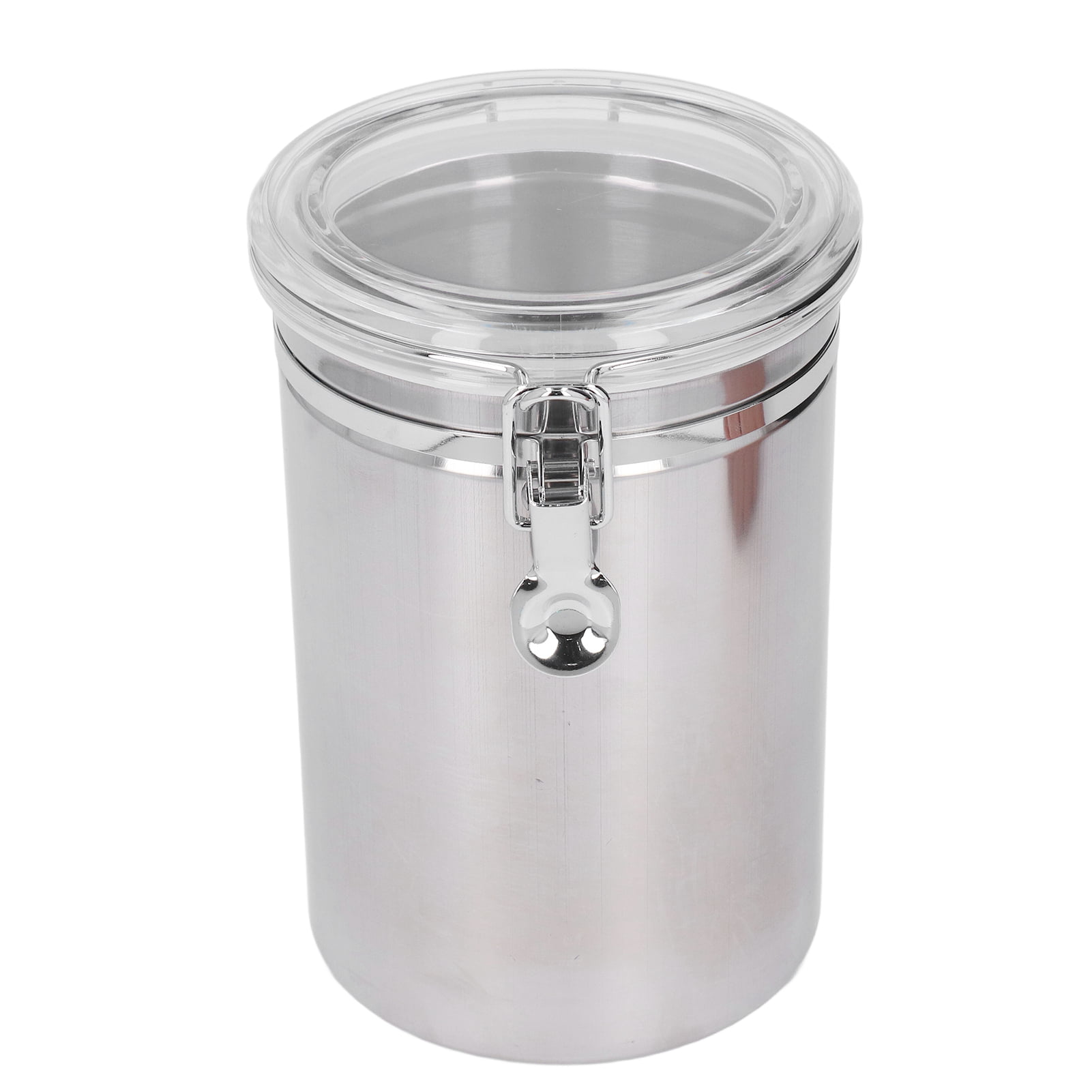 1600ml Clear Glass Food Preserve Kitchen Storage Container With Screw Metal  Lid