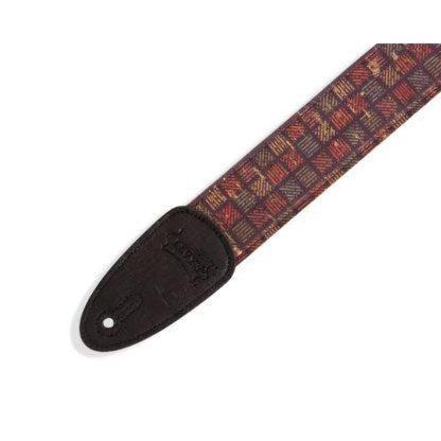 Gator MX8 2 inch Wide Cork Guitar Strap Black and Gold
