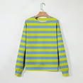 thumbnail image 5 of Htigea Womens Oversized Striped Sweatshirts Casual Loose Fit Pullover Y2k Tops Teen Girls Long Sleeve Sweatshirt for School Green S, 5 of 5